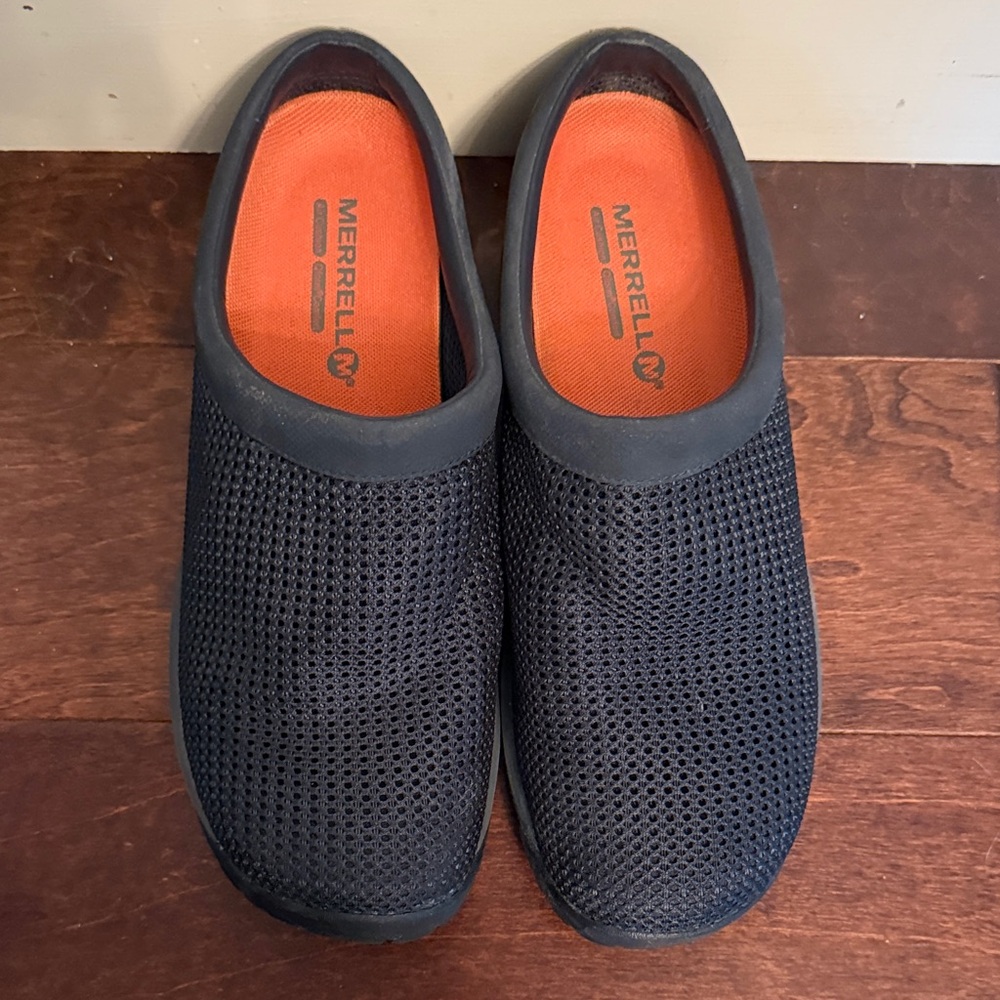 Merrell Women's Navy Mesh Slip-On Clogs - Picture 3 of 7